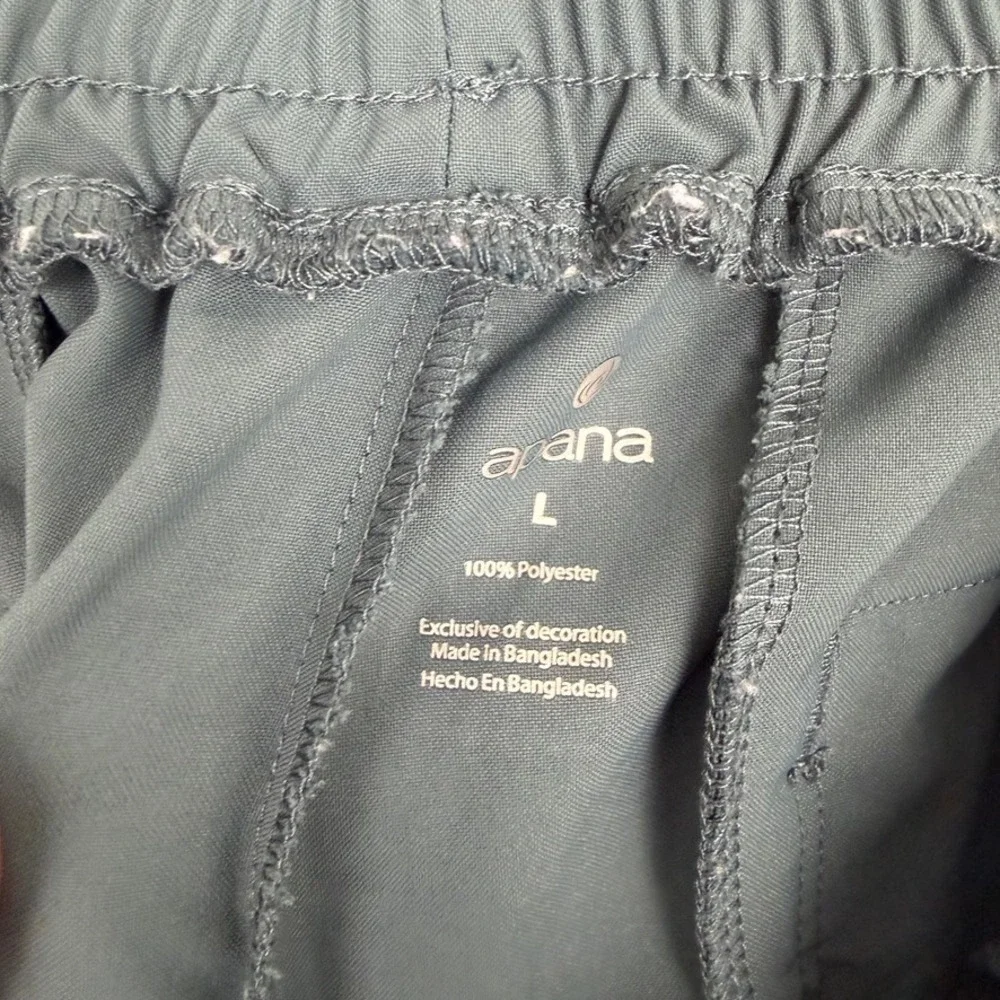 Apana Pleated Wide Leg Cargo Pants Dark Teal Athleisure Gorpcore Size Large